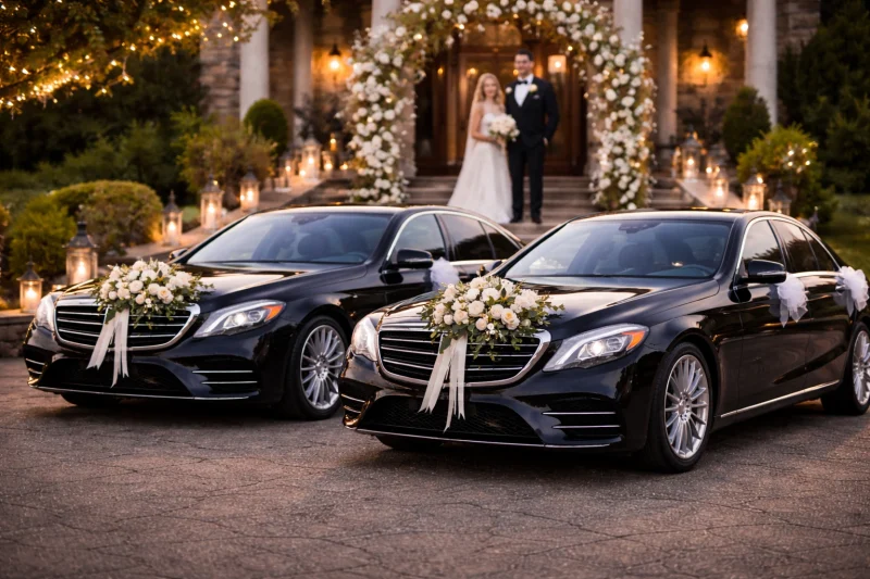 Luxury wedding and events transportation convoy